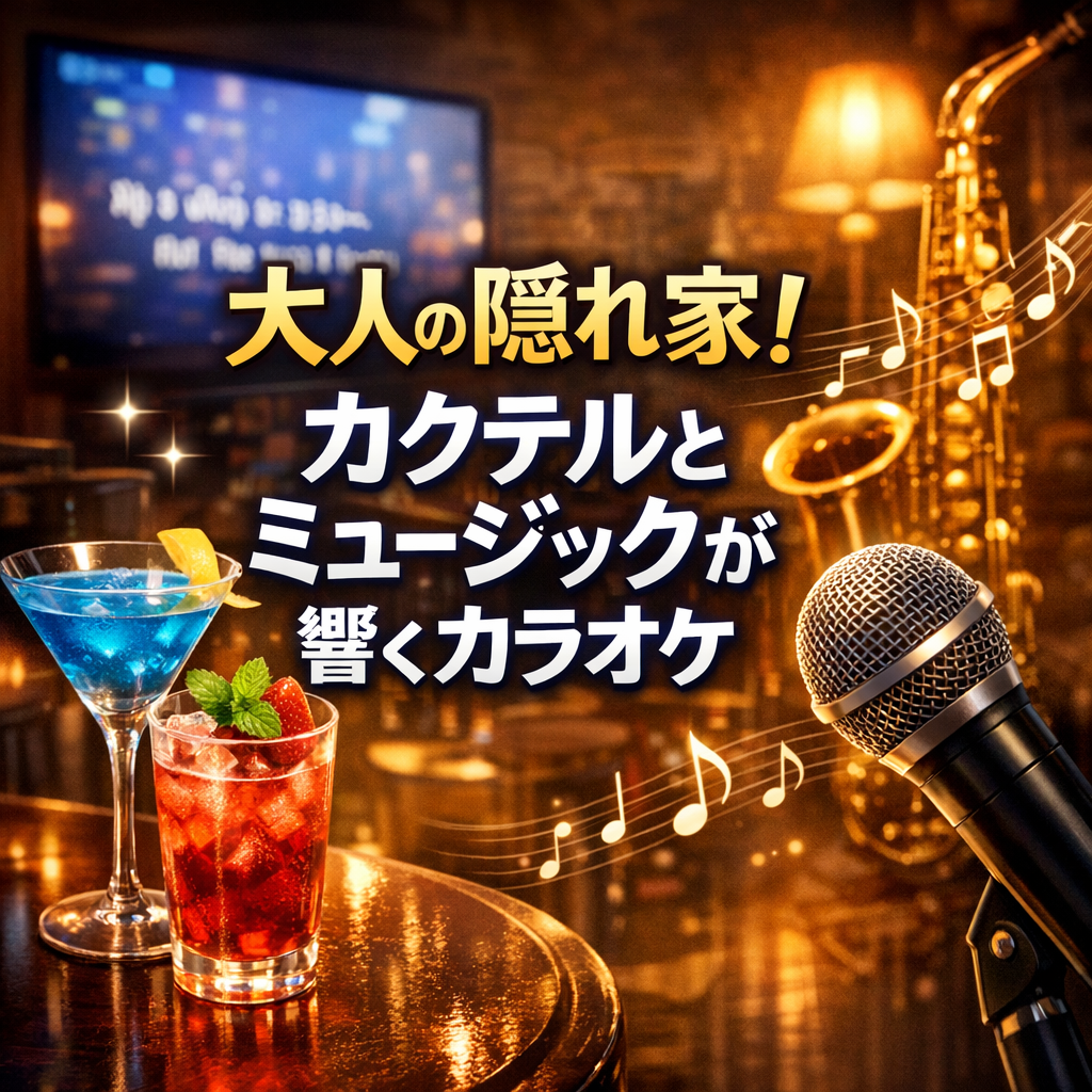大人の隠れ家！カクテルとミュージックが響くカラオケ
